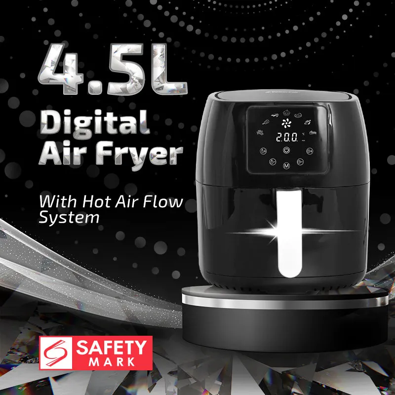 Digital Air fryer 4.5L with Hot Air Flow System (PPAF351)