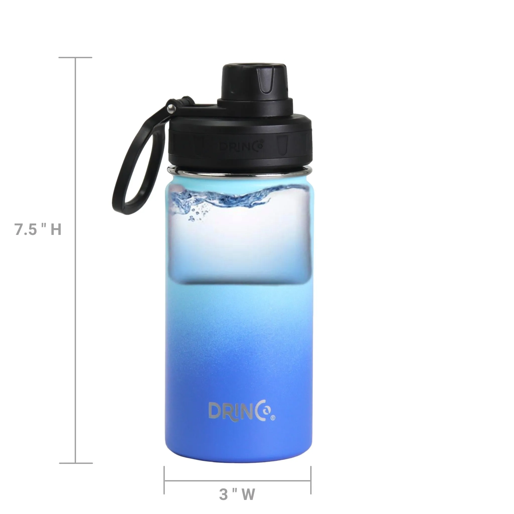 DRINCO® 14oz Stainless Steel Sport Water Bottle - Morning Sky Blue