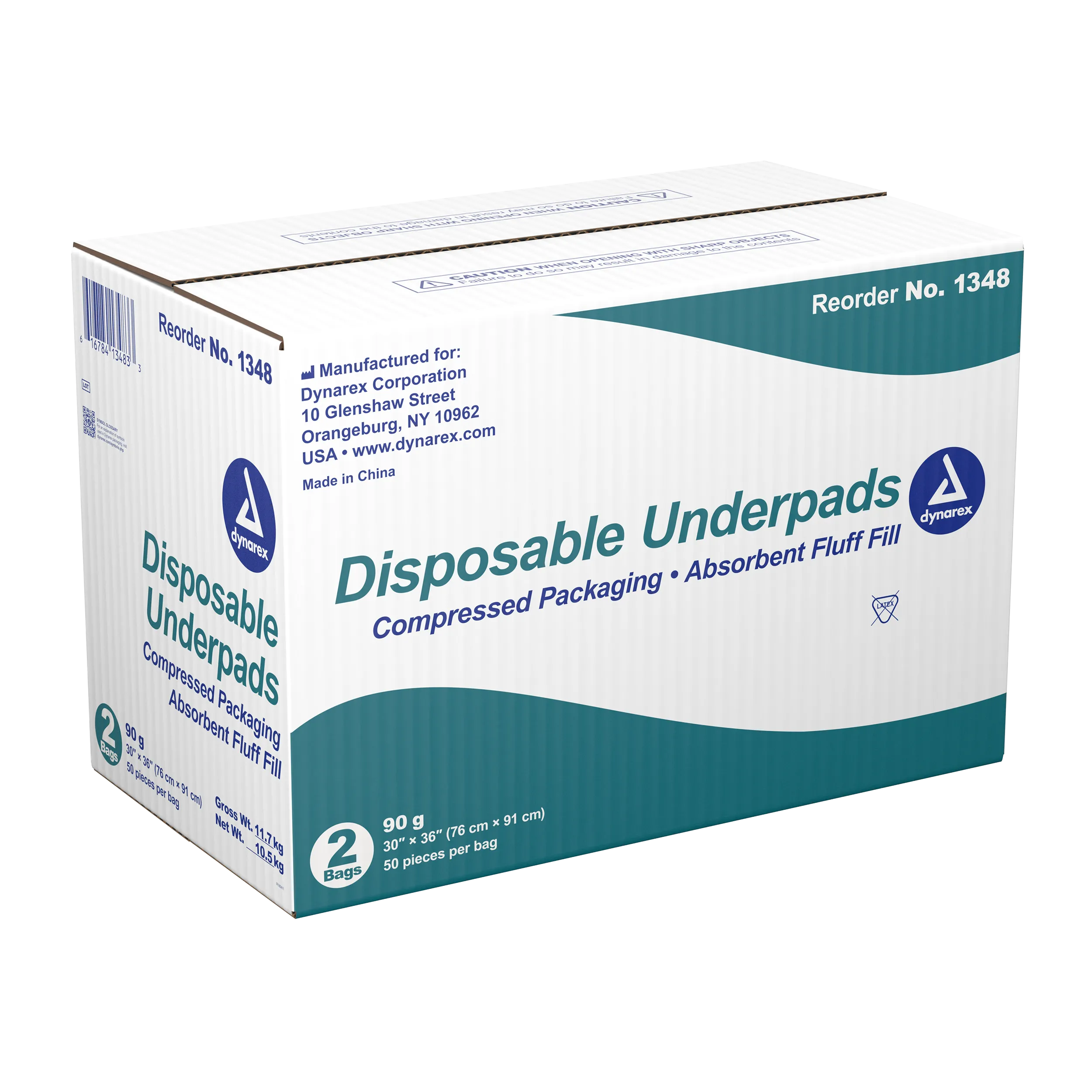 Dynarex - Disposable Underpads, 30 x 36 (90 g) with polymer