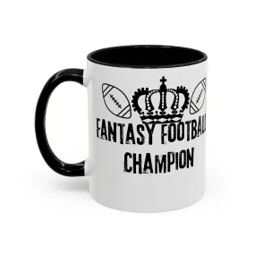 Fantasy Football Champion Trophy Mug Accent Coffee Mug, 11oz