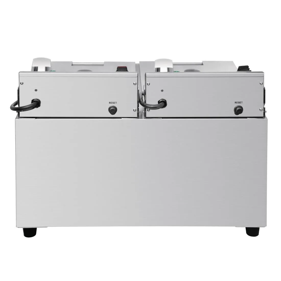 FC375 Buffalo Twin Tank Twin Basket 2x8Ltr Countertop Fryer with Timers 2x2.9kW