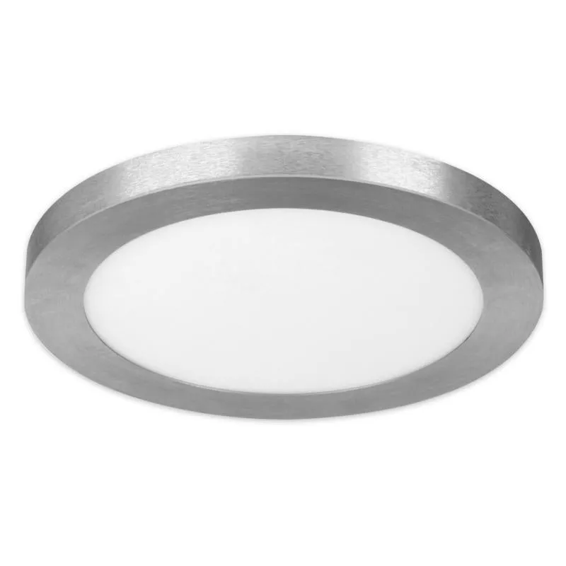 Feit EDGELIT 1.1 in. H X 13.1 in. W X 13.1 in. L Nickel White LED Flat Panel Light Fixture