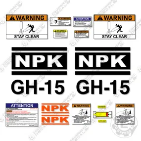 Fits NPK GH-15 Decal Kit Hammer