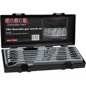 FO-51210 - Force Flat Gear Wrench Set 12pc 8-19MM