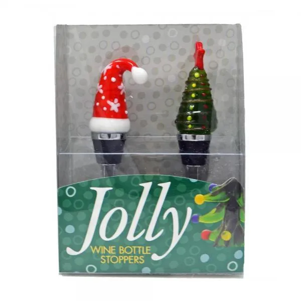 Glass Bottle Stoppers Tree and Holiday Hat