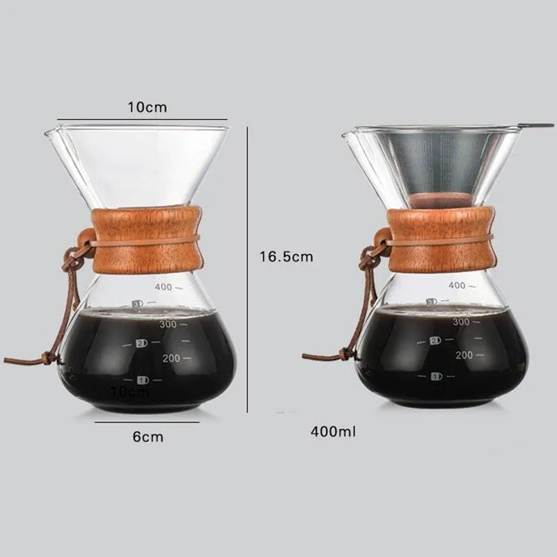 Glass Filter-Free Drip Coffee Maker | No Paper Filters, Pure Coffee Taste