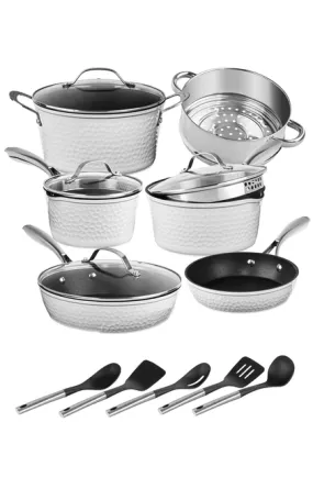 Granitestone Diamond Charleston (White) 15 Piece Cookware