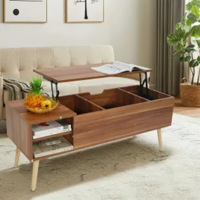 Handmade designer Lift Top Coffee Table with Open Storage shelf