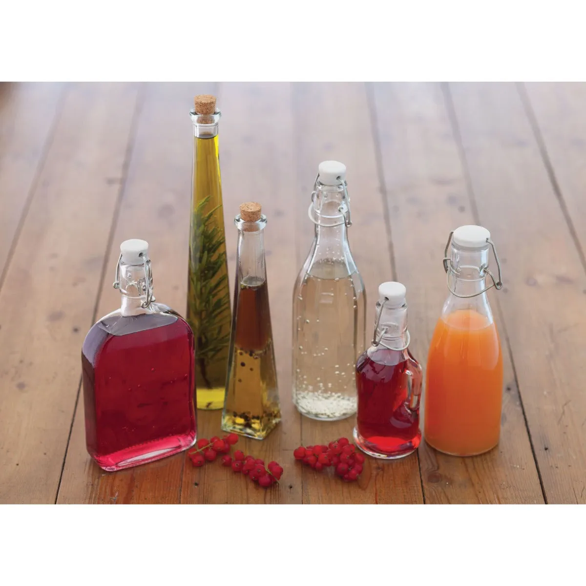 Home Made Glass Bottle & Handle 210ml