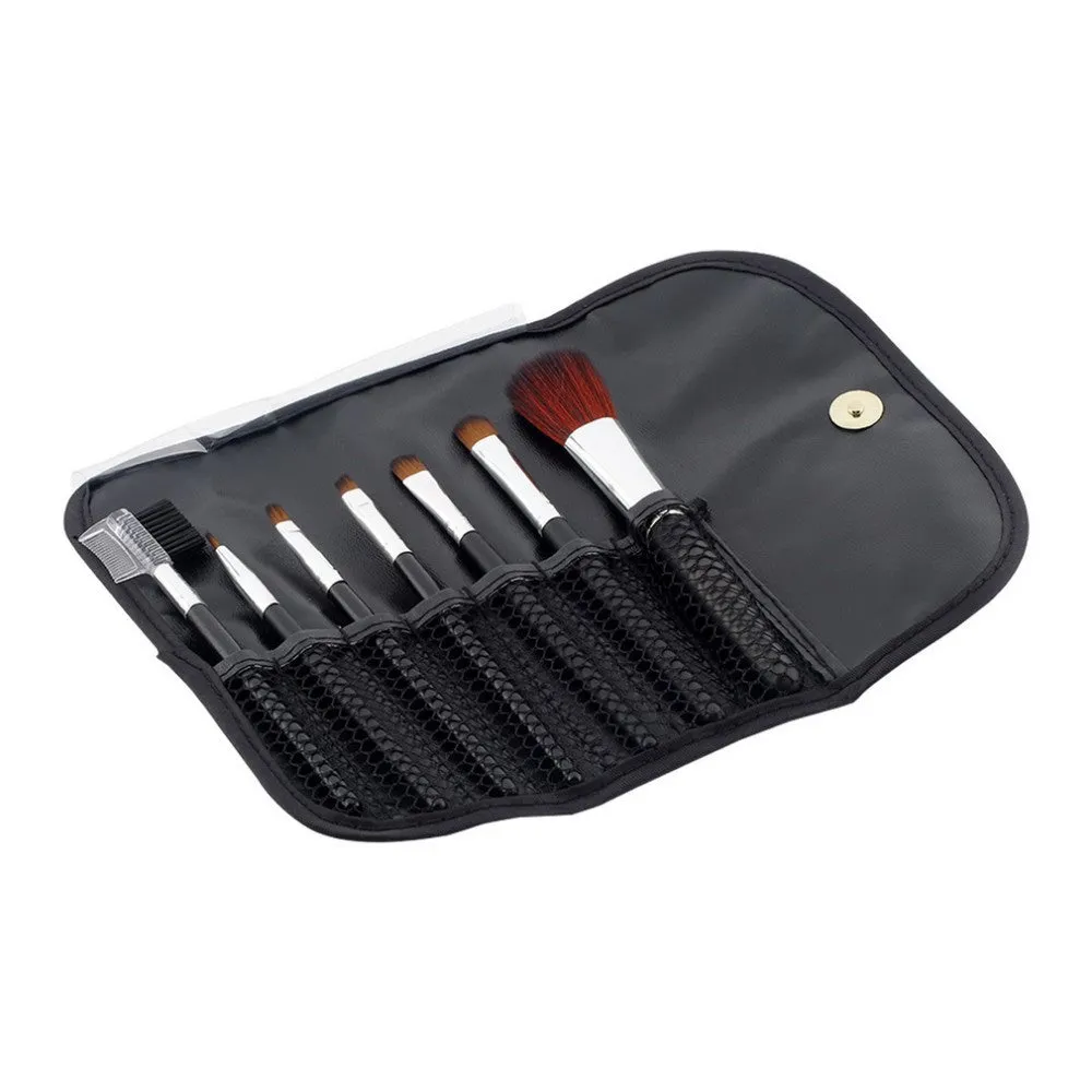 Hot Professional Goat Hair 7Pcs Makeup Brush Set Tools Cosmetic Make Up Brush Set