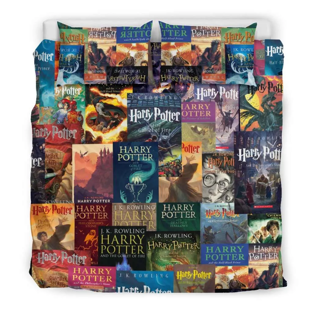 HP Book Cover Pattern Bedding