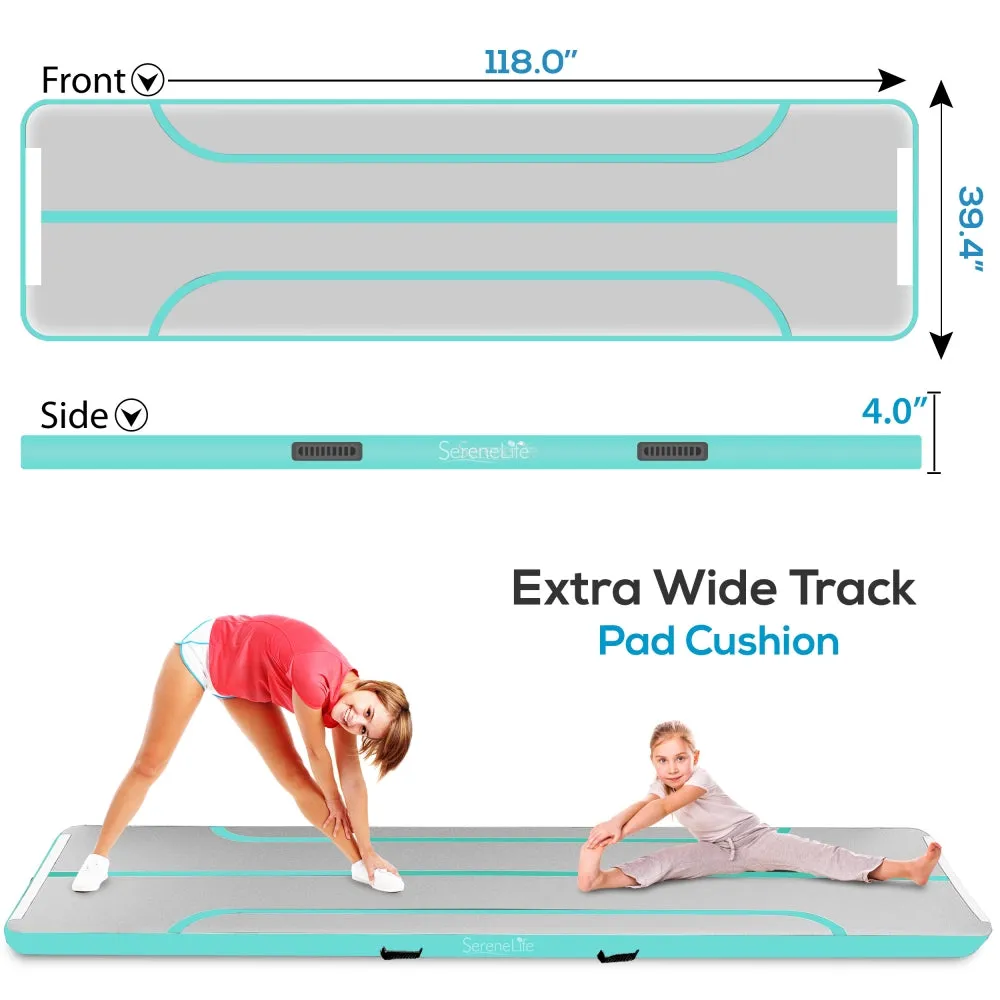 Inflatable Training Air Mat - Gymnastics & Exercise Floor Tumble Mat (9.8’  Ft.)