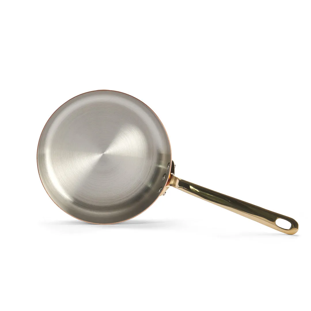 INOCUIVRE SERVICE Copper Sauté Pan with Brass Handles