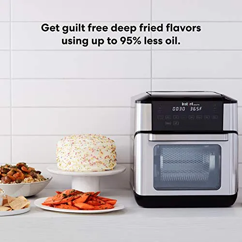 Instant Vortex Pro 10 Quart Air Fryer, Rotisserie and Convection Oven, Air Fry, Roast, Broil, Bake, Toast, Reheat and Dehydrate, 1500W, Stainless Steel and Black