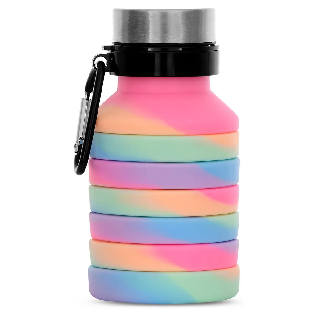 Iscream Happy Stripe Collapsible Water Bottle