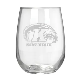 Kent State Golden Flashes 17 oz. Stemless Wine Glass