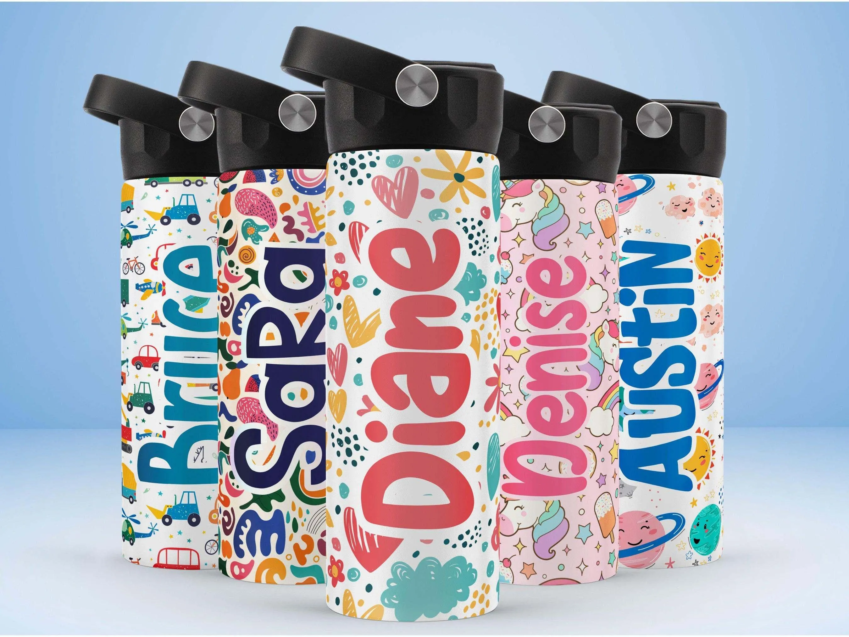 Kids Water Bottle for School, Custom Toddler Water Bottle for Children