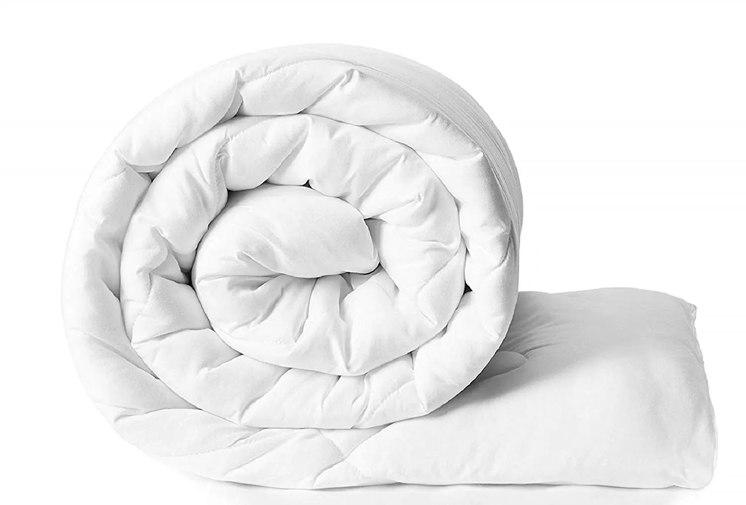 Kuber Industries Microfibre Reversible Comforter, Double (White) - CTKTC22218