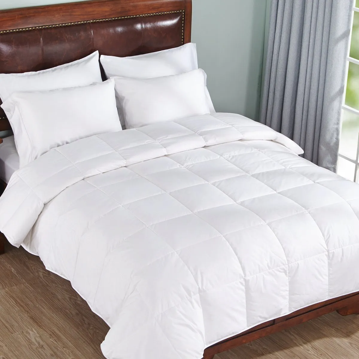 Kuber Industries Microfibre Reversible Comforter, Double (White) - CTKTC22218