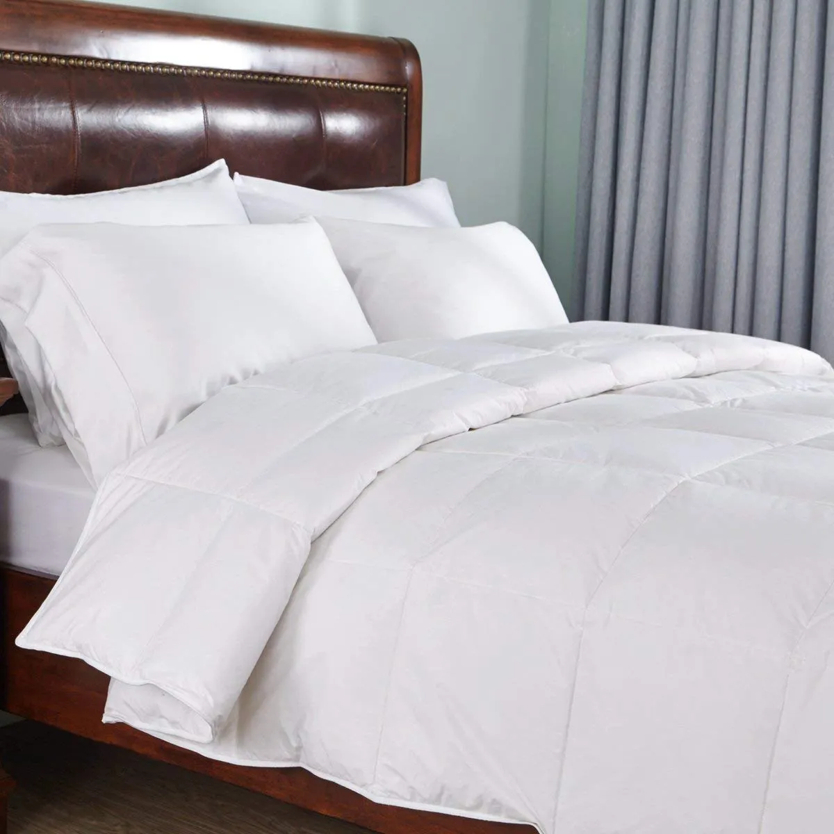 Kuber Industries Microfibre Reversible Comforter, Double (White) - CTKTC22218