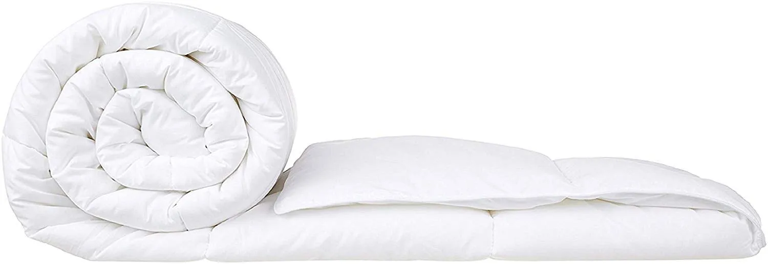 Kuber Industries Microfibre Reversible Comforter, Double (White) - CTKTC22218