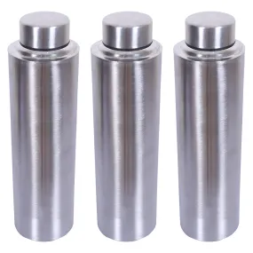 Kuber Industries Water Bottle | Stainless Steel Water Bottle | Water Bottle for Fridge | Water Bottle for Refrigerator | Water Bottle for Travel |Picnic | Pack of 3 | Silver