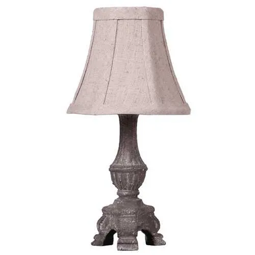 Light Grey Architectural Accent Lamp with Neutral Shade