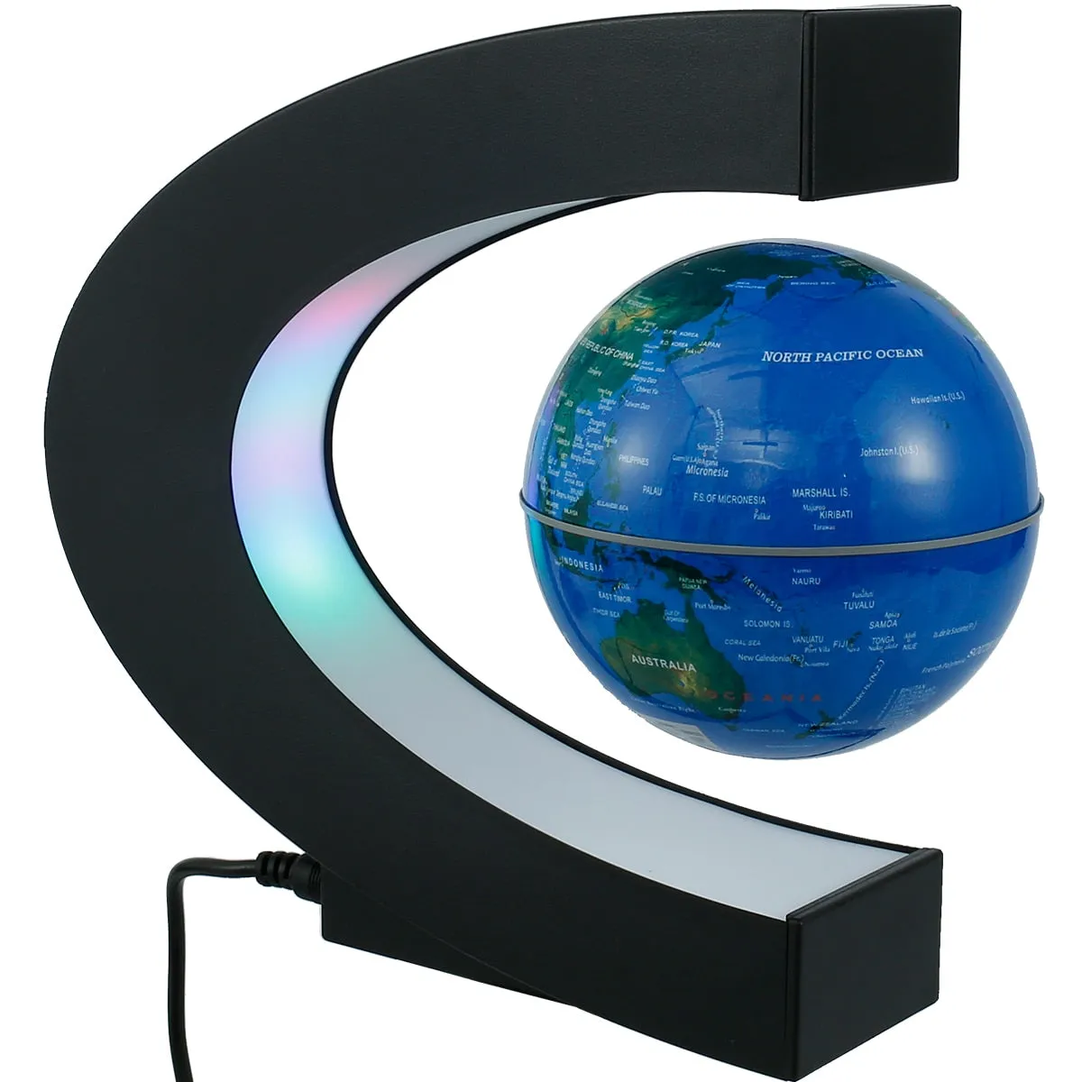 Magnetic Levitation Light Floating World Map Globe with LED Desk Lamp Night Light