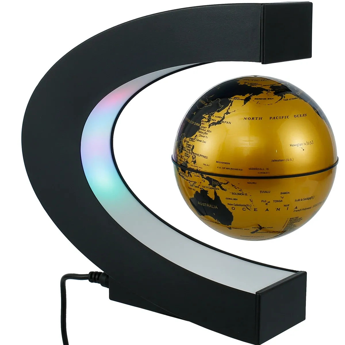 Magnetic Levitation Light Floating World Map Globe with LED Desk Lamp Night Light