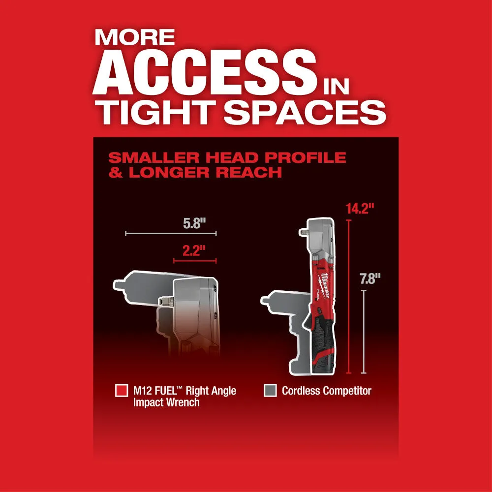 Milwaukee 2564-20 M12 FUEL™ 3/8" Right Angle Impact Wrench (Tool Only)