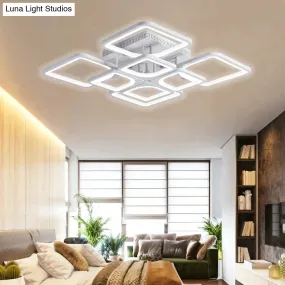 Modern LED Ceiling Lights App Remote Control Dimmable Light For Living Room Bedroom Fixture Indoor Home Decorative