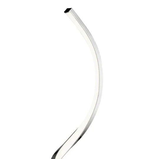 Modern Spiral Integrated LED Table Lamp, Chrome