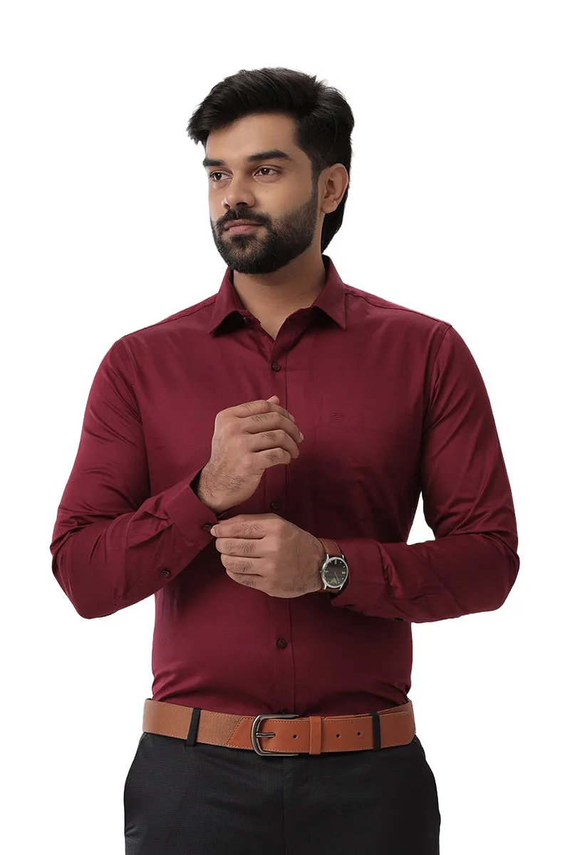 Monti - Maroon Formal Shirts for Men | Ariser