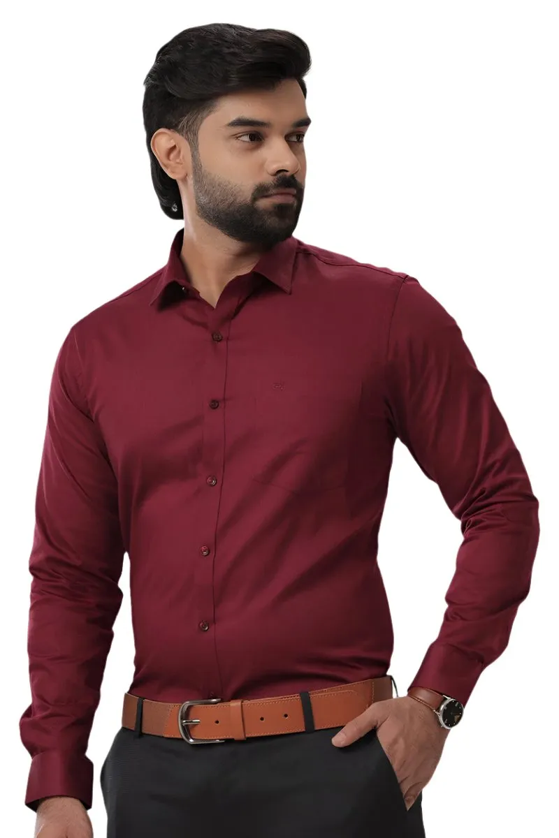 Monti - Maroon Formal Shirts for Men | Ariser