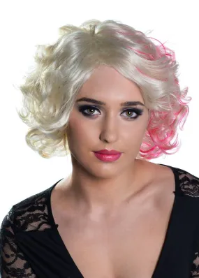 Nicki Blonde and Pink Curly Deluxe Fashion Wig