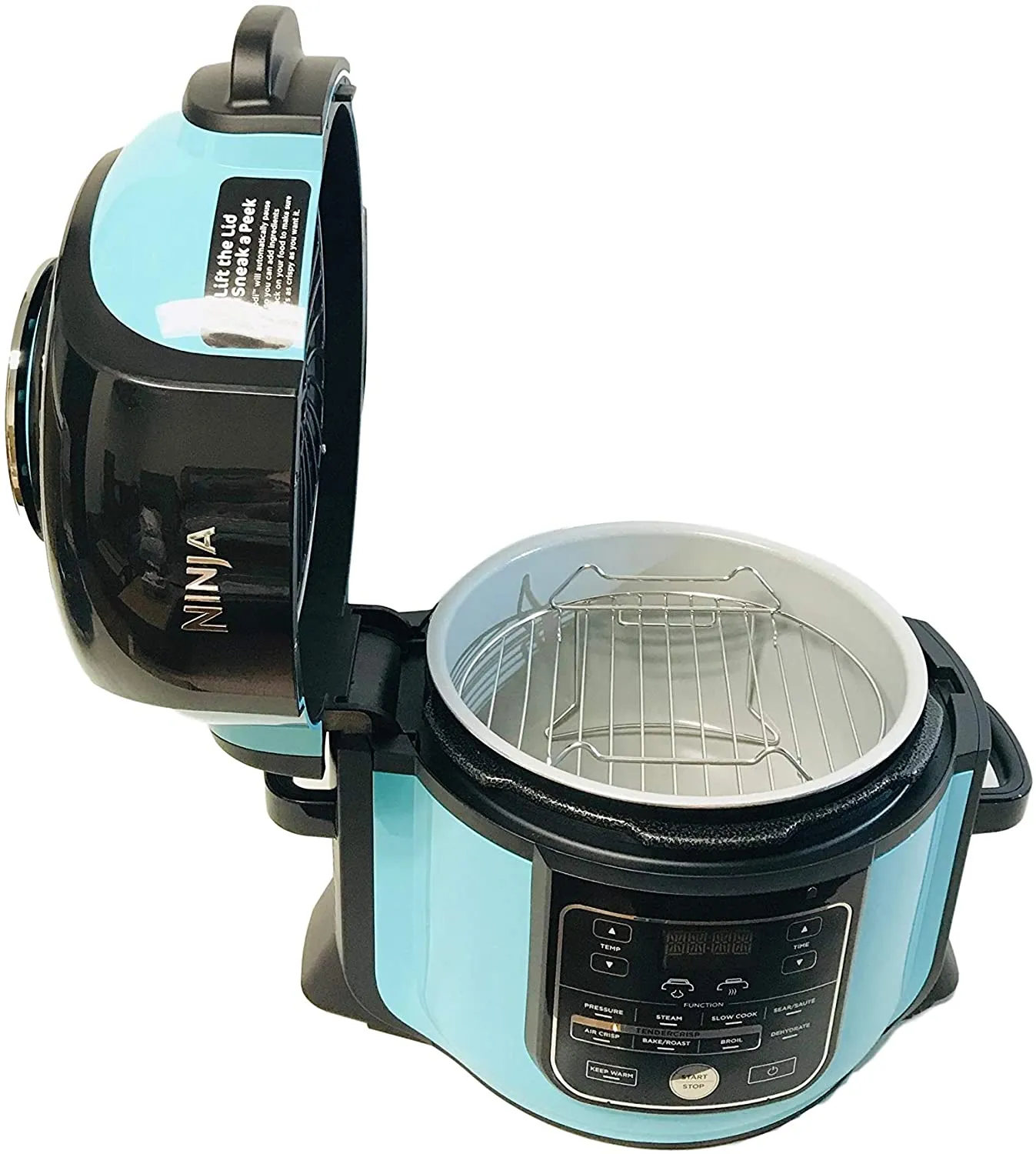 Ninja Foodi Cooker, Pressure Cooker, Air Fryer 6.5 qt All-in-One Tiffany Blue/Black  (OP302HAQ)