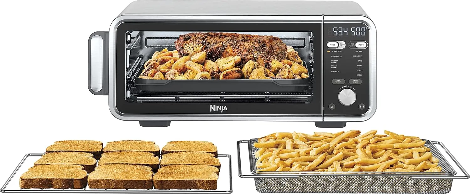 Ninja FT205CO Digital Air Fry Pro Countertop 10-in-1 Oven w/Extended Height, XL Capacity, Flip Up & Away Storage, with Air Fry Basket, Sheet Pan, Broil Rack, Wire Rack & Crumb Tray, Silver (Copy)