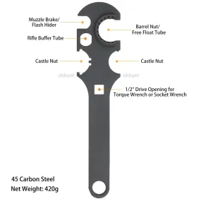 ohhunt® AR15 Gunsmith Armorer’s Stock Combo Wrench Tool