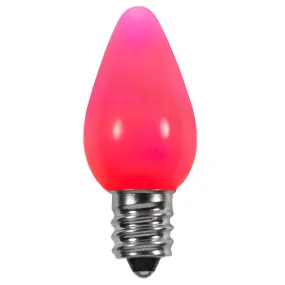 Opaque C7 LED Bulbs - Pink - 25 Pack