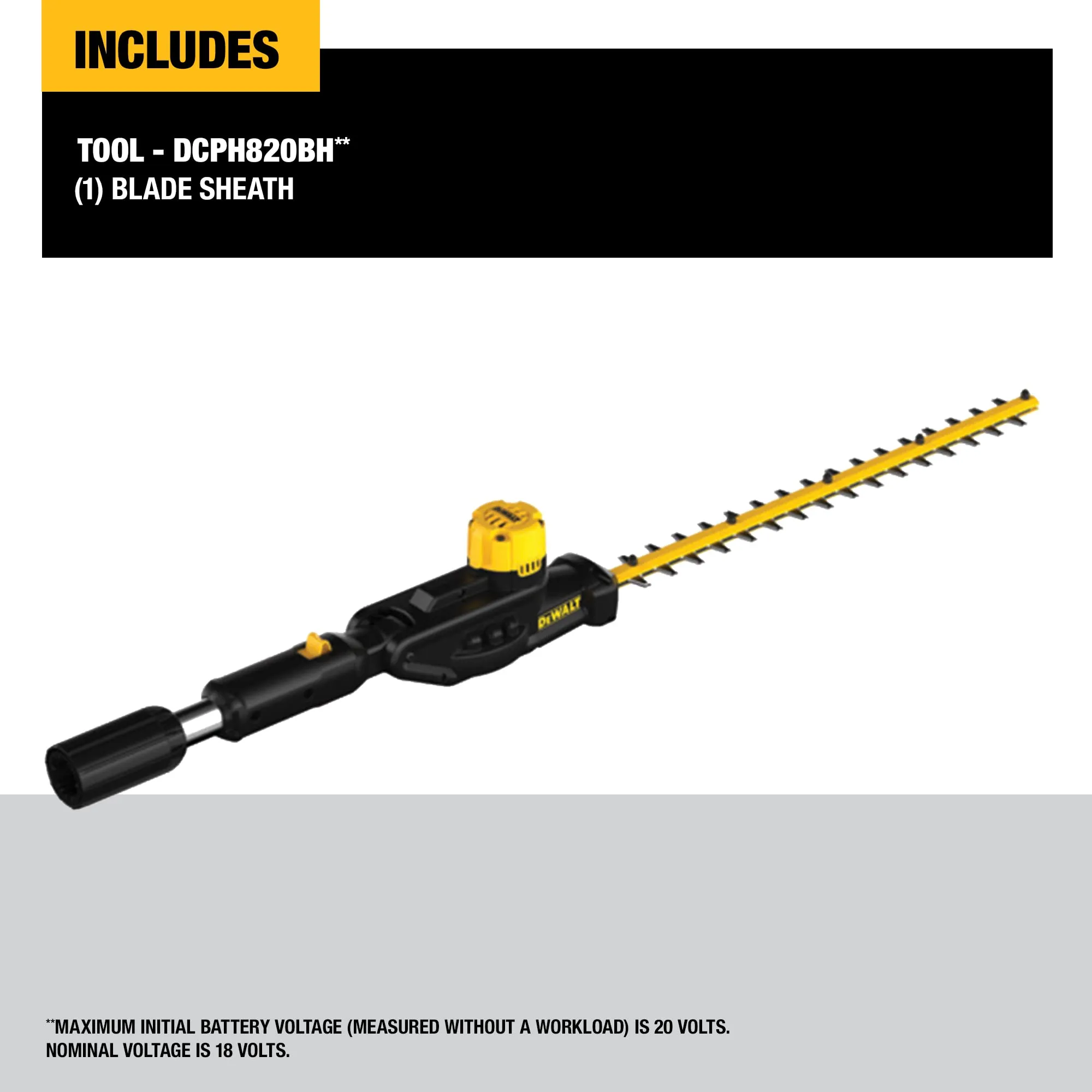 Open Box -  DEWALT DCPH820B 20V MAX Cordless Pole Hedge Trimmer (Tool Only)