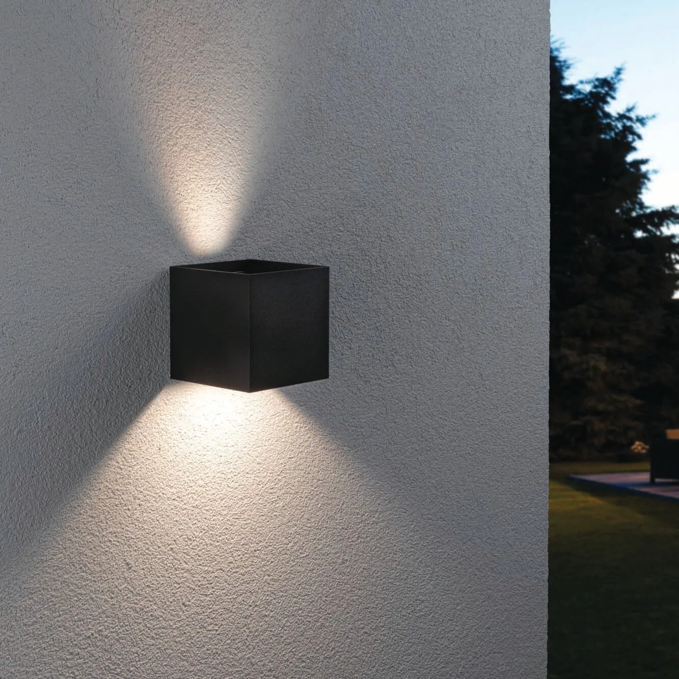 Outdoor Cybo 7W LED Smart Home Zigbee 3.0 Wall Light in Anthracite