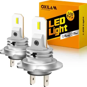 OXILAM H7 LED Headlight Bulbs, CSP LED Chips 6500K Cool White, 1:1 Mini Size No Adapter Required