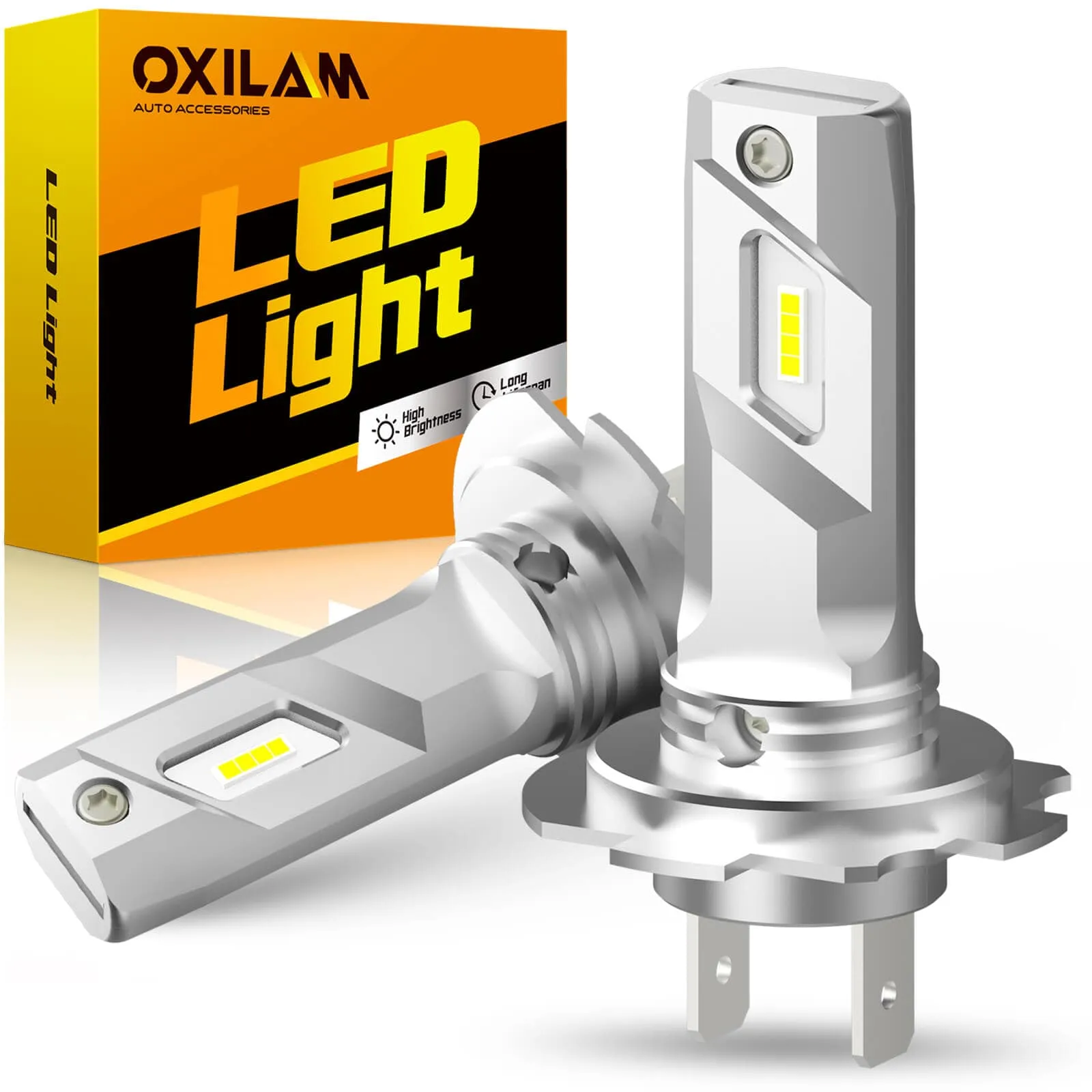 OXILAM Mini H7 LED Bulbs 500% Brightness, 6500K,Plug & Play Forward Light Bulb