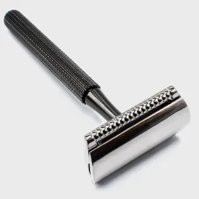 Parker - 78R-GR Safety Razor, 3 piece, Slim Head, Textured Graphite and Gunmetal Handle