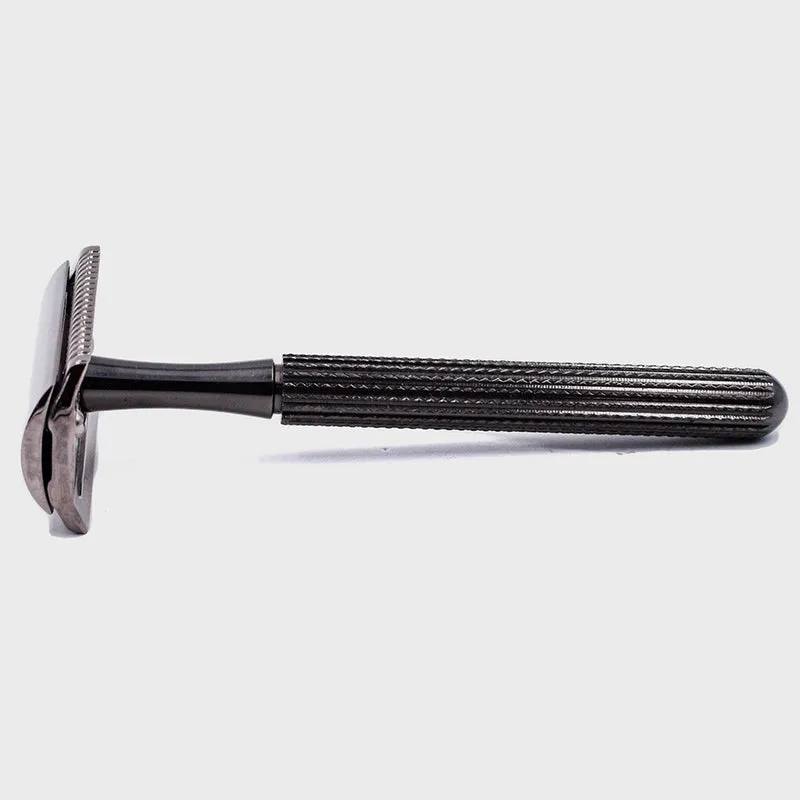 Parker - 78R-GR Safety Razor, 3 piece, Slim Head, Textured Graphite and Gunmetal Handle