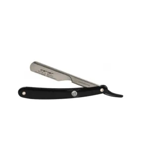 Parker - PTB Straight Razor, Push Type, Black Resin Handle