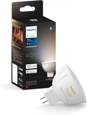 Philips Hue MR16 LED Smart Spot Light - Warm to Cool White, 1 Pack