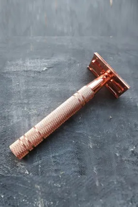 Plastic Free Double Edge Safety Razor - Rose Gold (5 Free Blades)