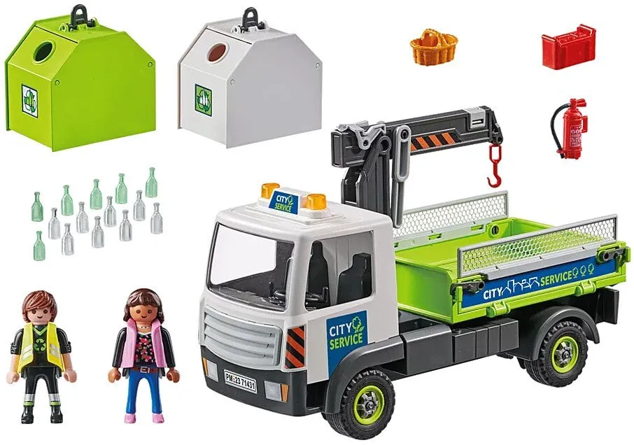 Playmobil City Action - Glass Recycling Truck with