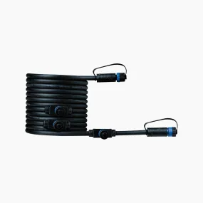 Plug & Shine Outdoor 5m Cables with 4 Outputs in Black